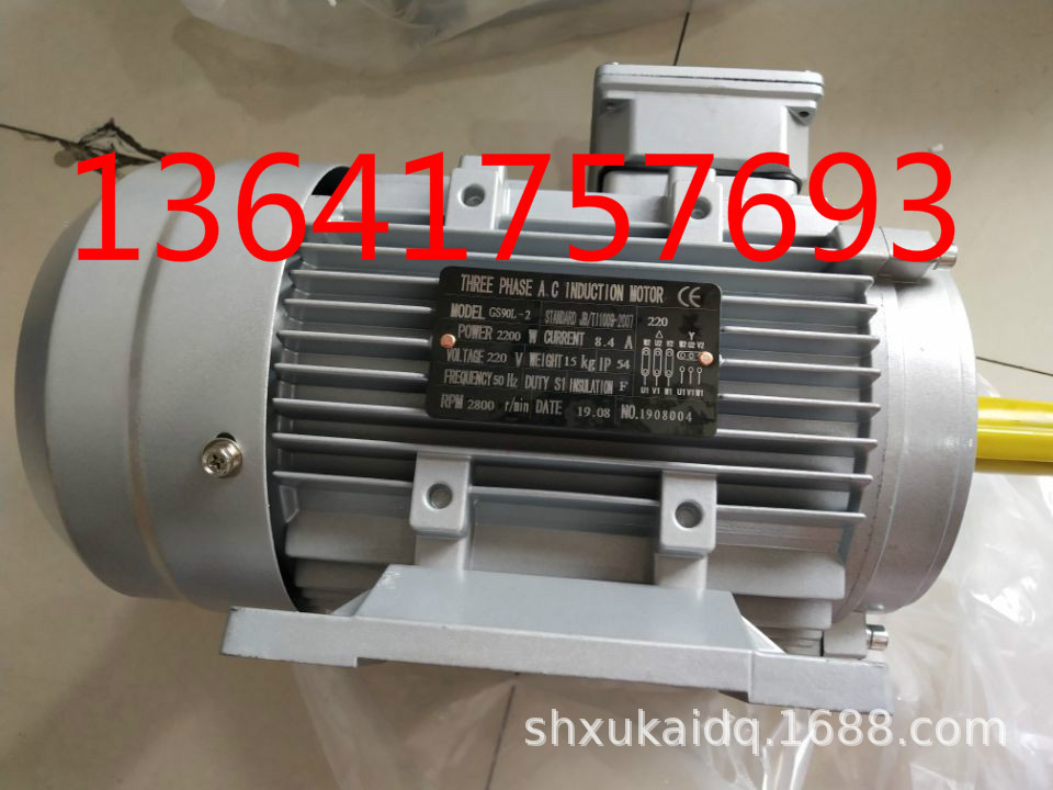 THREE PHASE A.C INDUCTION MOTOR电机GS90L-2 2200W 220V 8.4A