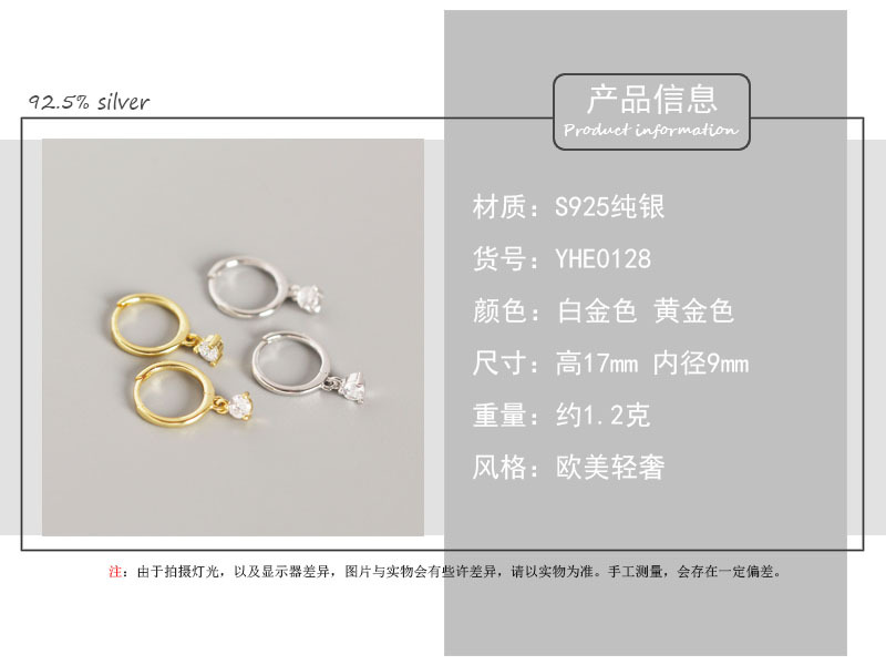 Geometric Fashion Gem Plating Earrings display picture 2