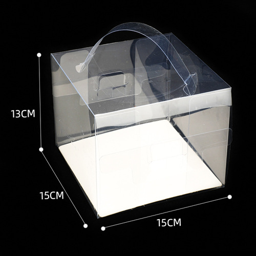 4-inch birthday mousse transparent carry-on cake box, 5-inch 8-inch 6-inch cake box, filling cake packaging box
