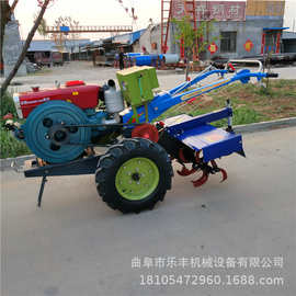 山地丘陵大棚柴油翻土开沟起拢机15马力手扶车悬挂式旋耕机图片