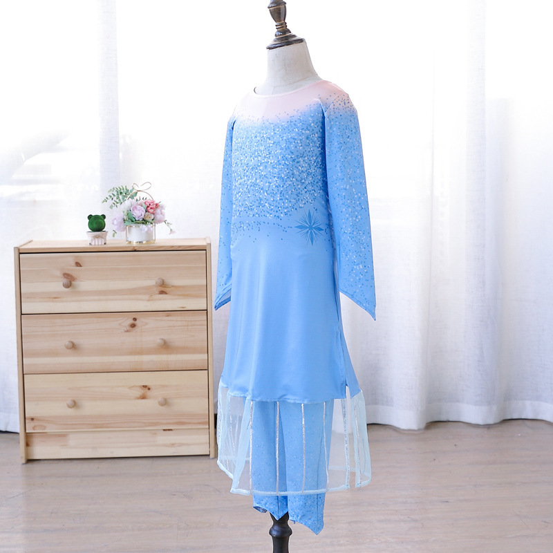 2022 New European and American Suit Girls Frozen 2 Princess Dress Frozen2 Elsa Princess Dress Dropshipping