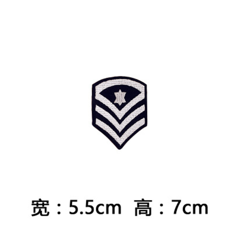 Longsheng bordado carta pegatinas de tela al por mayor accesorios ropa zapatos y sombreros parche negro plancha insignia