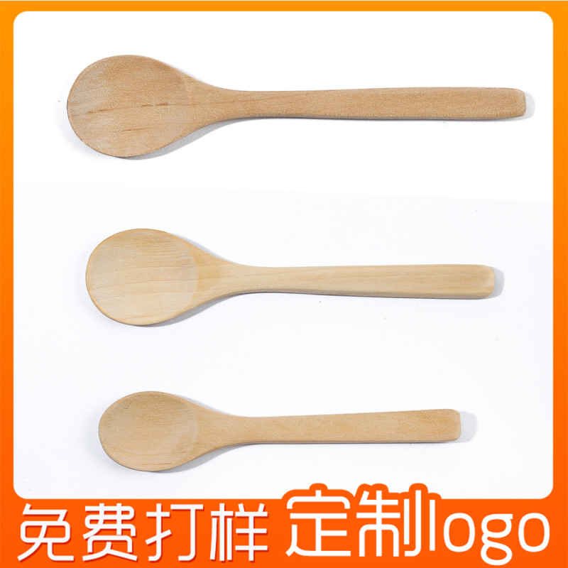 Wholesale small wooden spoon Lotus Wood unpainted spoon lettering logo mini honey jam wooden spoon tableware activity gift Wholesale small wooden spoon Lotus Wood unpainted spoon lettering logo mini honey jam wooden spoon tableware activity gift