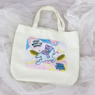 日杂可爱系YUMYUMS网红软妹少女风轻便帆布手提袋单肩包女