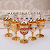 High-end wineglass, metal retro jewelry, European style