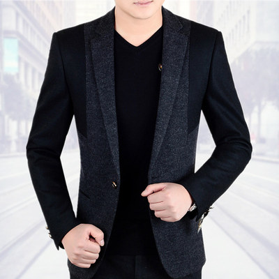 一件代发特价中年男士西服外套春秋冬款西装休闲爸爸装厂价直销