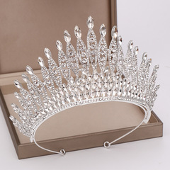 Tuanming bridal jewelry European and American best-selling large crystal crown headband bride wedding beauty pageant catwalk crown