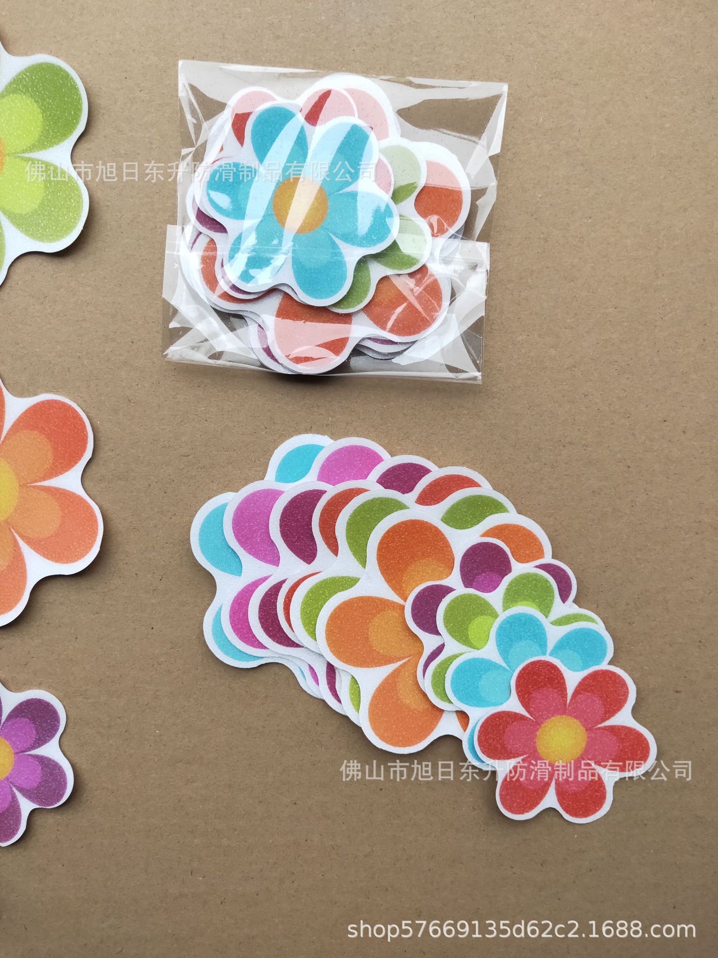 花朵图案PEVA防滑贴