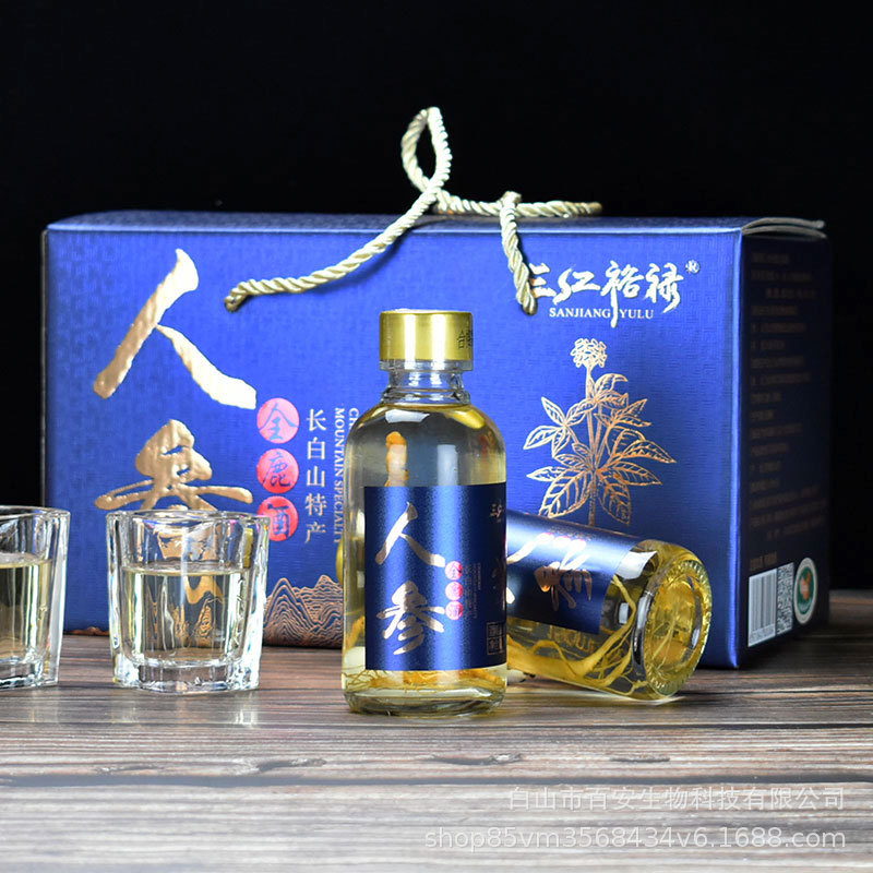 三江裕禄 人参酒 人参全鹿酒礼盒装 150ml*6瓶装 滋补白酒礼品酒