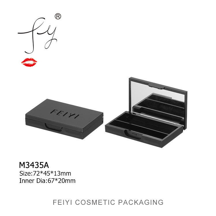 新款上市 高档带镜眼影盒 直销腮红空塑料盒 眼影外包装壳 M3435A
