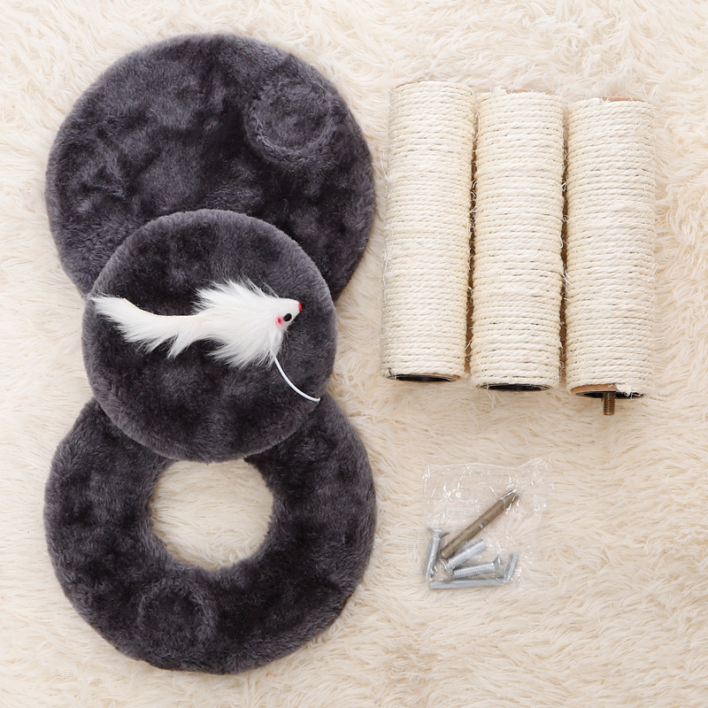 三柱三层圆盘猫爬架9