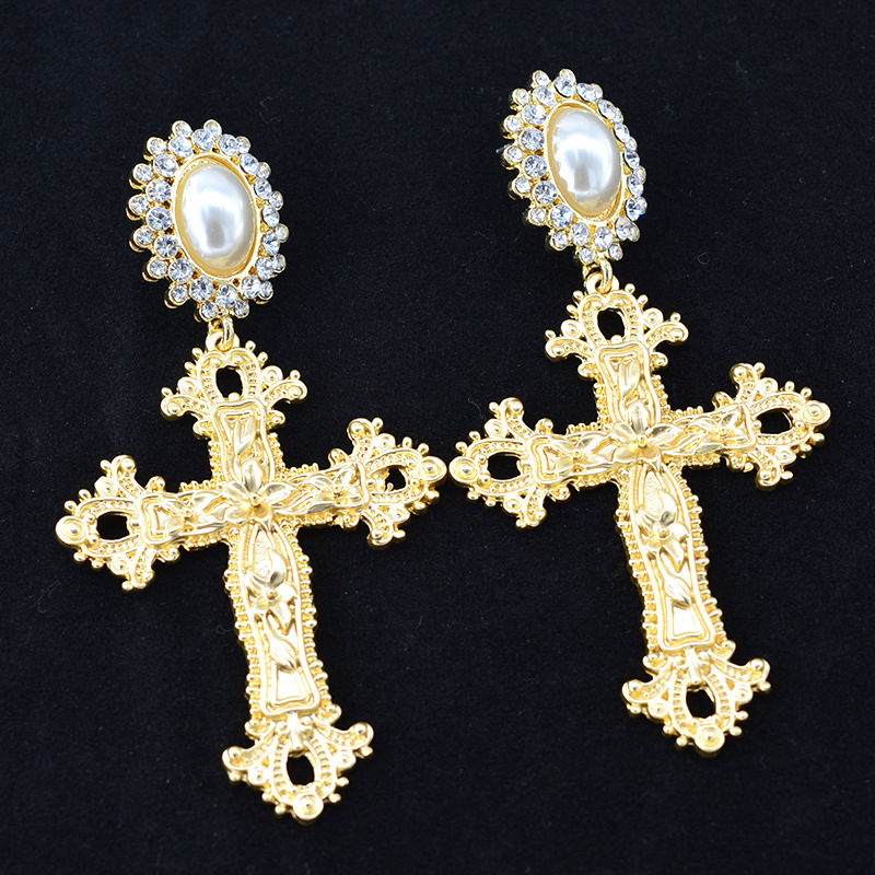Influx Retro Long Palace Baroque Earrings display picture 7