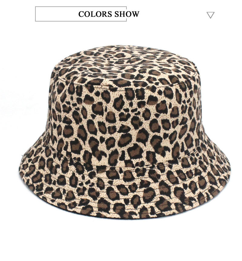 Cappello a pescatore donna leopardo con ricamo ananas_voghion.com