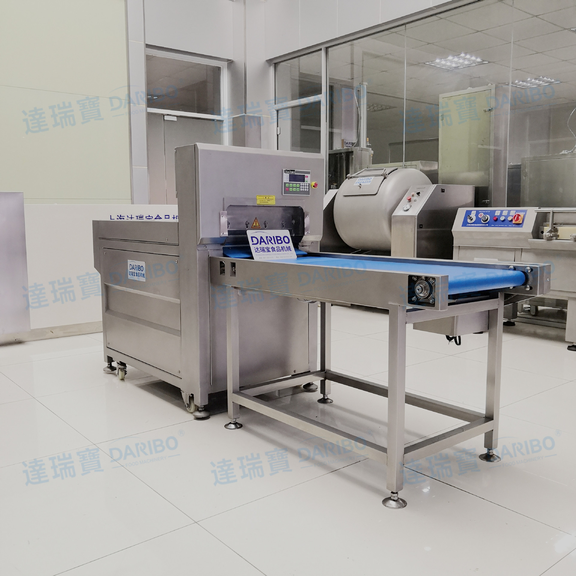 l多功能拼接肉卷切块机 冷冻拼接肉块切块机 大型厚切牛排切片机