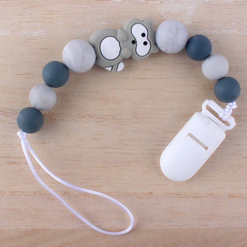 Cadena de chupete para bebé pezón cuerda de silicona mordedor cadena anti-caída suministros maternos e infantiles Comercio exterior Amazon nuevo