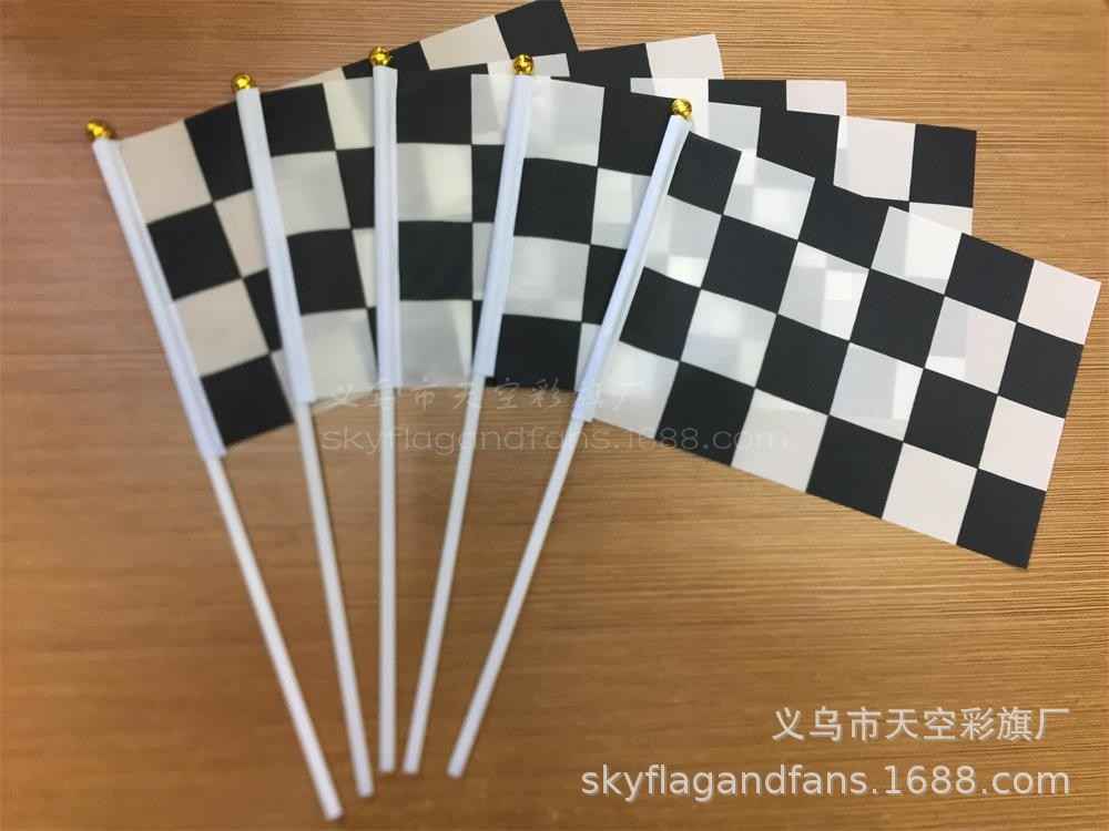 F1赛车旗8号黑白格赛车手摇旗 黑白格赛车发令旗黑白格终点旗现货-阿里巴巴