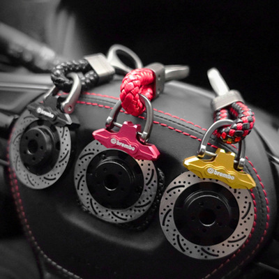 汽车钥匙扣刹车片车钥匙挂件钥匙圈环创意礼品车载挂件数控车床件