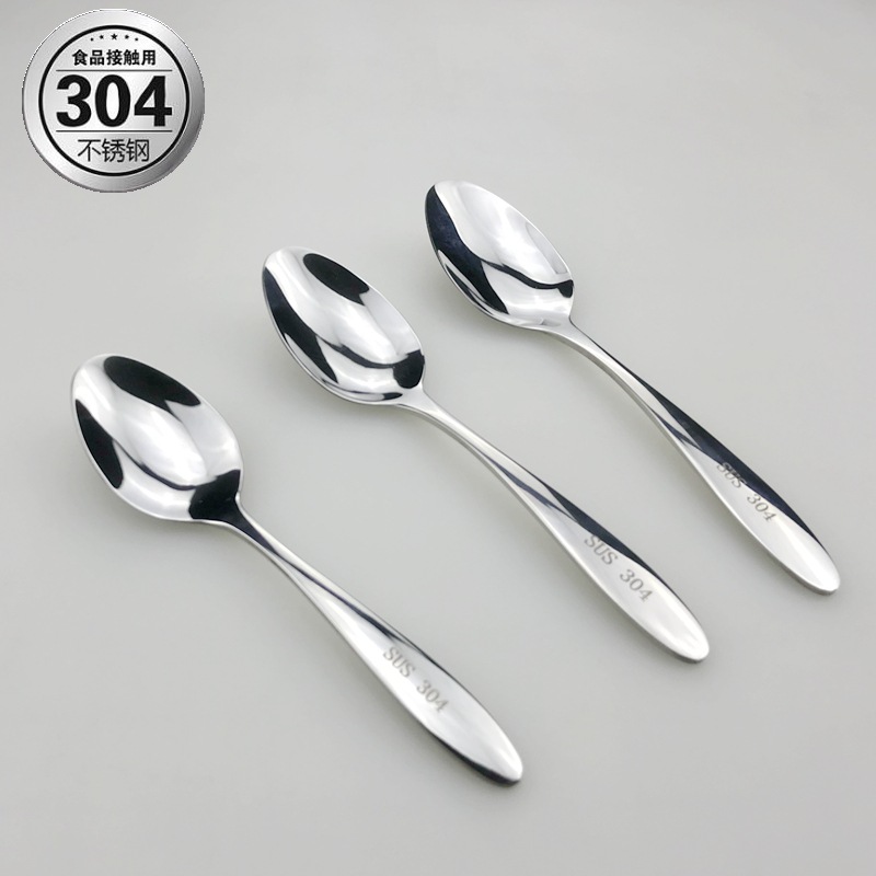 刀叉匙揭阳厂家SUS304创意抛光不锈钢餐尖勺批发家居酒店用品