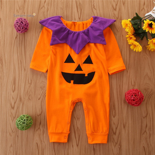 Samgamibaby Brand Fashion Baby Long Sleeve Onesie Halloween Baby Striped Mesh Top Hat