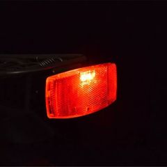 Mountain bike rear rack light, seat post reflector, two-hole warning, rear tail light cycling accessories