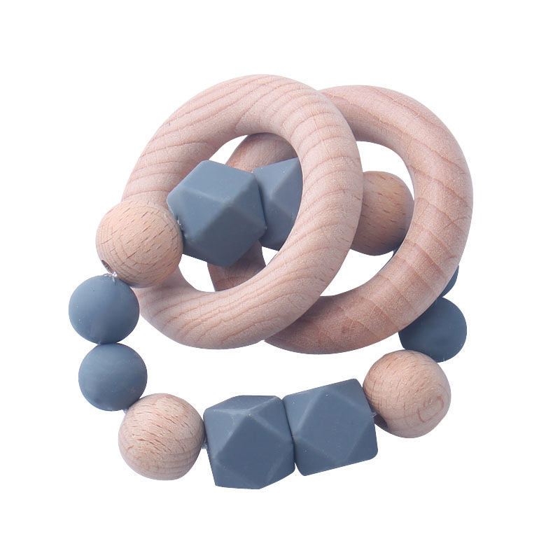 Bebé haya mordedor pulsera materna e infantil suministros silicona teether palo Amazon Comercio exterior popular bebé mordedor