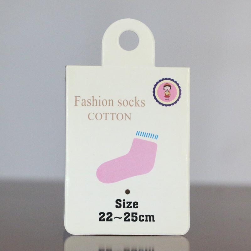 Hook-free cotton women's socks trademark cotton socks card foreign trade socks cardboard card spot wholesale