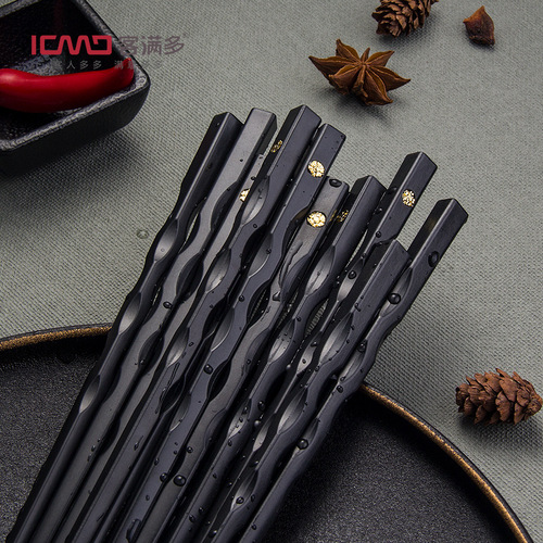 Full of Customers, Multiple Factories Direct Selling Creative Personalized Alloy Chopsticks for Home and Hotel, Chinese Style Anti-Slip Chopstick Tableware Gift Box Wholesale