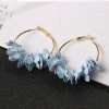 Fashionable earrings, cloth, Korean style, bright catchy style, flowered