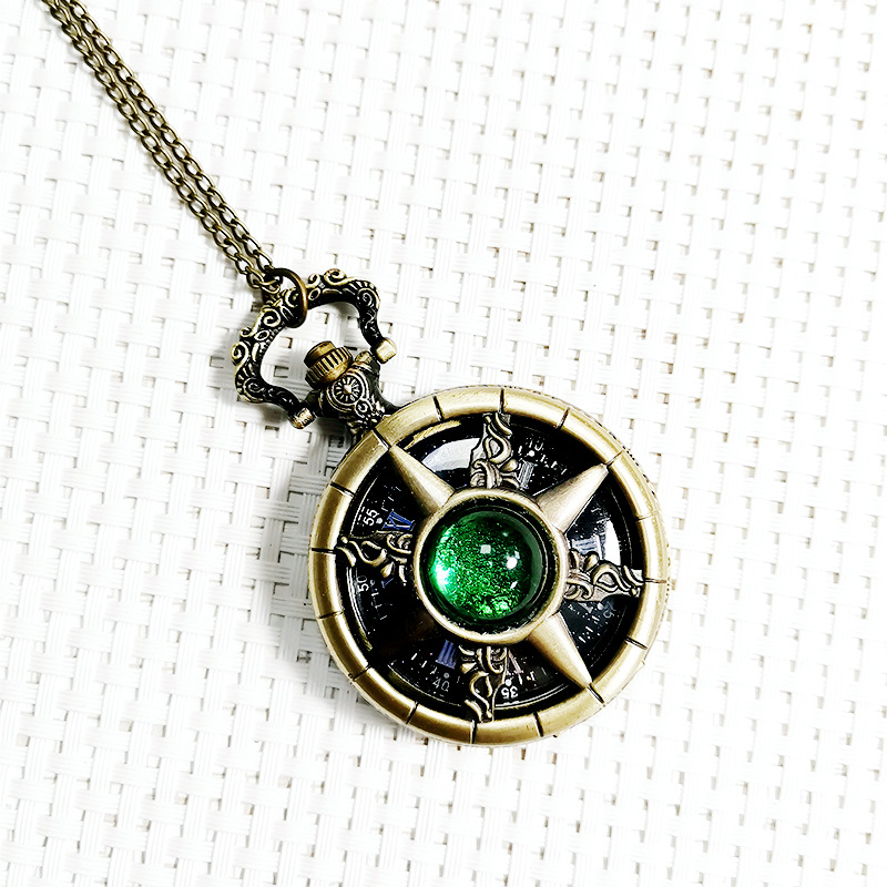 Solid Color Pattern All Seasons Season Casual Retro Solid Color Lobster Clasp Quartz Pocket Watch