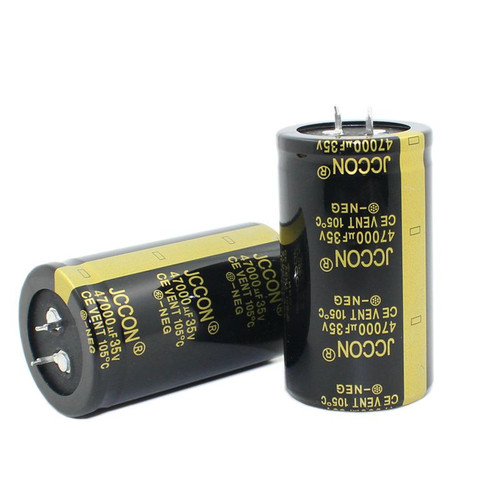 Audio power amplifier capacitor 35V 47000uf JCCON black gold long life high voltage spot welding electrolytic capacitor 35x60