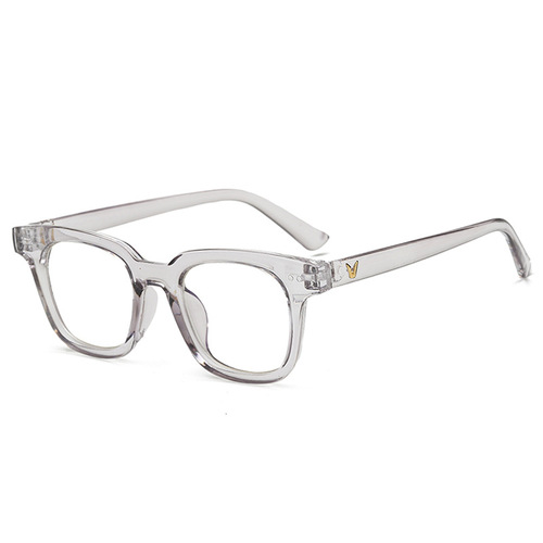 Olayo  New Transparent Pink Retro Beige Anti-blue Light Eyeglass Frame for Men and Women Non-prescription