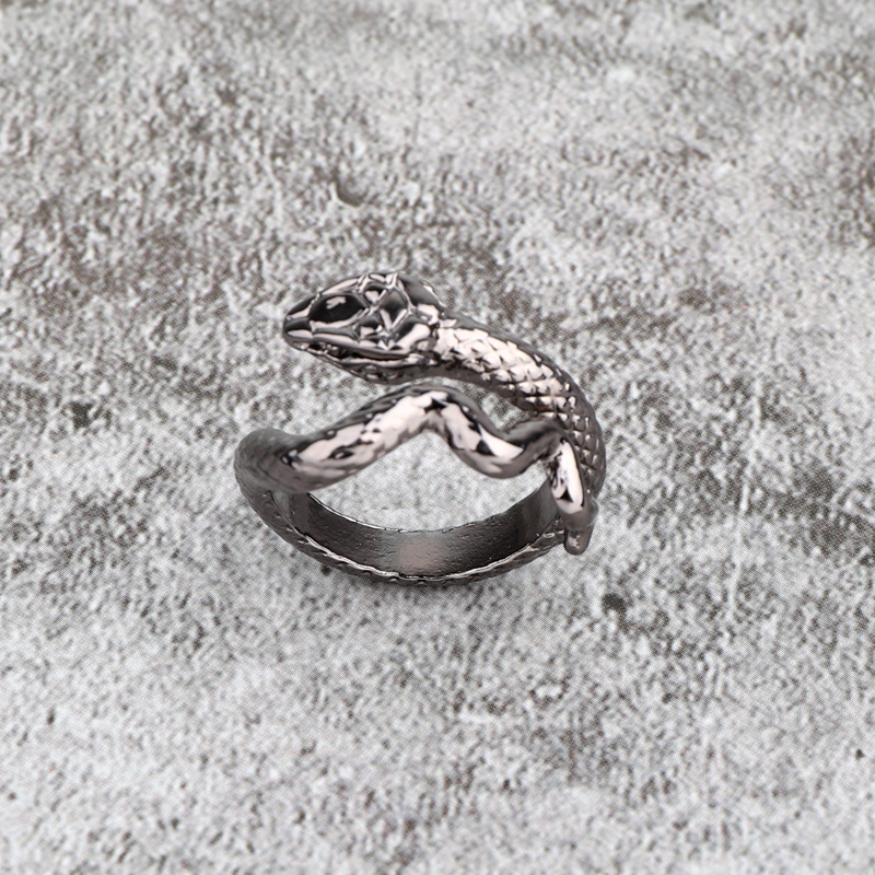 Anillo Retro Con Forma De Serpiente Retorcida display picture 9