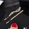 Fashionable crystal, transparent hairgrip, bangs, metal hair accessory, decorations, wholesale