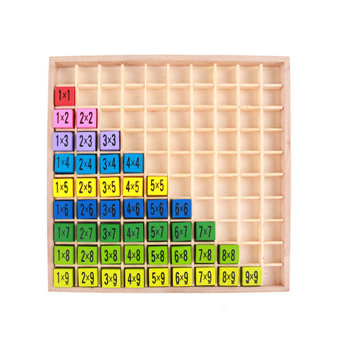 Multiplication table ninety-nine multiplication table wooden early education learning mathematics teaching aids educational toys primary school