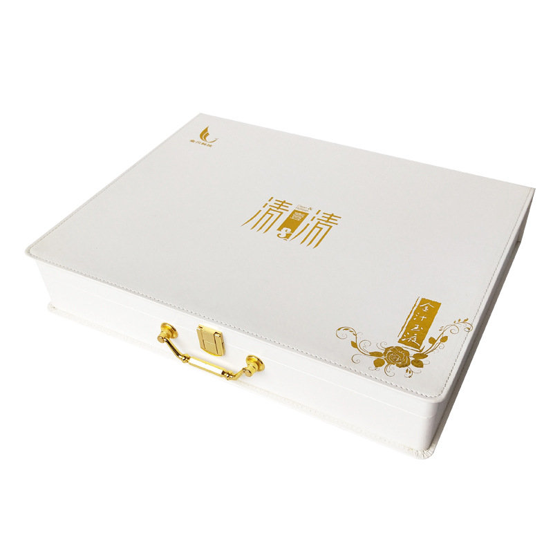 高档保健品食品皮盒 100毫升精油包装盒 酵素口服液礼品皮盒定制