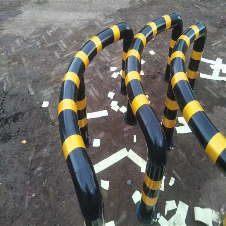 钢管挡车器 车轮定位器U型挡车杆车位分隔器 加油站防撞隔离护栏