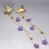 Han element hair accessories ancient wind butterfly flowers Hanfu hairpin pawn jewelery costume fairy -style flowers fur ball while clip