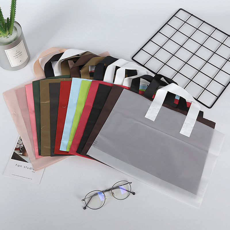 Scrub reticule Customized Shop Name Women's wear Children's clothing couture Plastic packing Bag gift Shopping customized logo