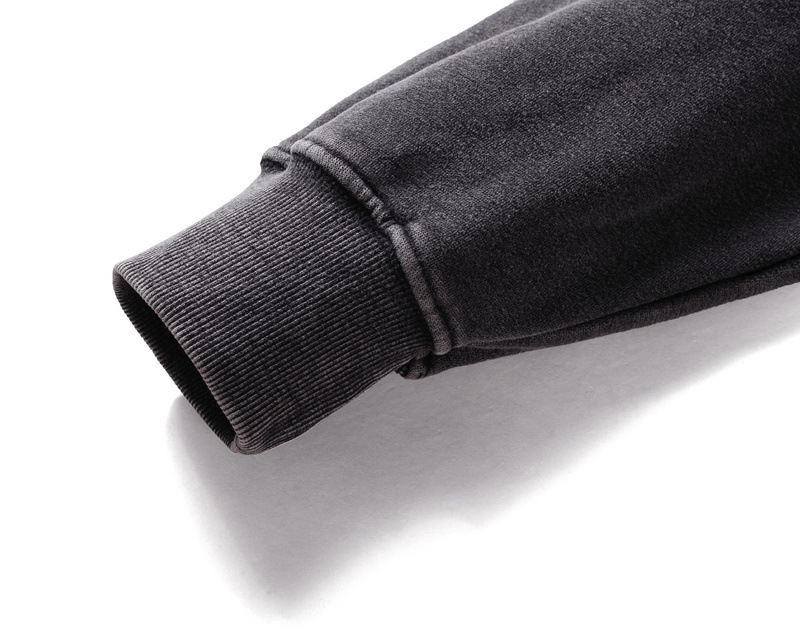 Pull à capuche flocon de neige frit et délavé de la série High Street pour hommes_voghion.com