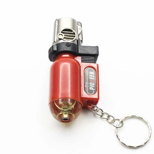 Small welding gun with strong personality, windproof metal plastic creative direct gas inflatable stall lighter