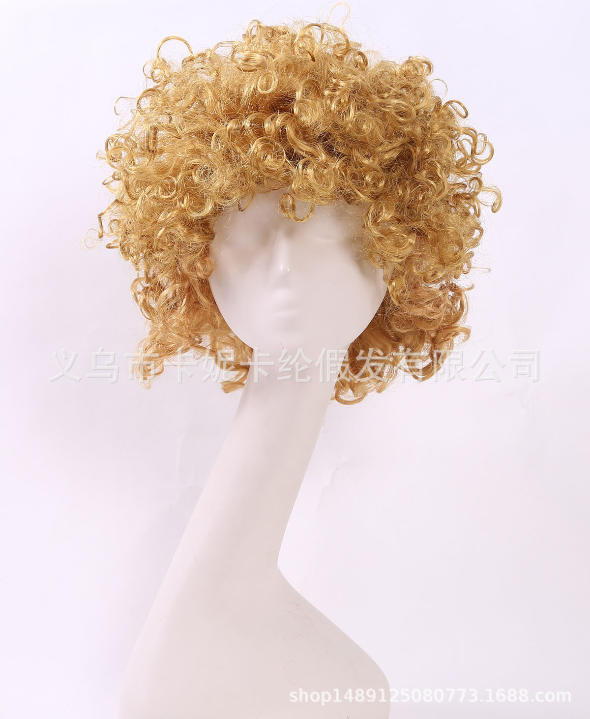 Nuevo color castaño fan cabello popular europeo y americano rizos