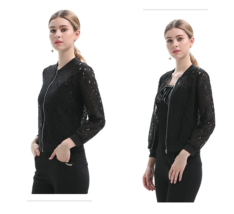 fashion leisure lace long-sleeved jacket  NSJR23555