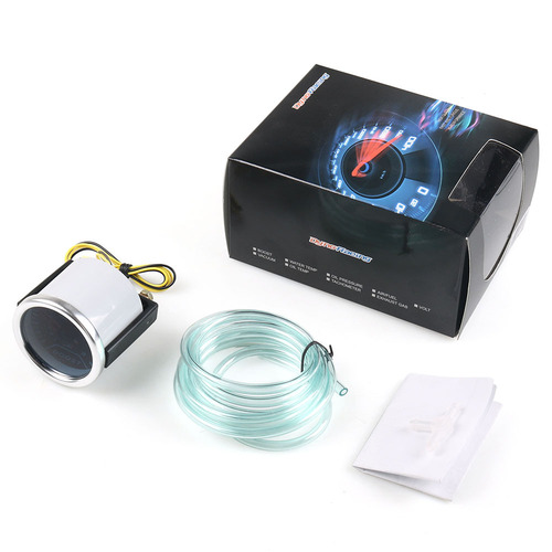 Car tuning racing instrument 12V 2-inch mirror lens turbo boost gauge 52mm white light mechanical 2bar