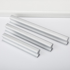 Solid minimalist space aluminum handle for modern cabinet, wardrobe, and shoe cabinet doors, aluminum type one-word black handle