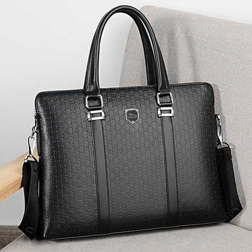 Bodi Kangaroo Men's Handbag Briefcase Business Computer Bag Shoulder Crossbody Handbag Cross-Border Supply 1905