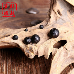 Carved Ebony Wood Pressed Nest Round Bead Tubular Beads Loose Beads Pendant Loose Beads Handmade DIY Accessory Buddha Beads Accessories