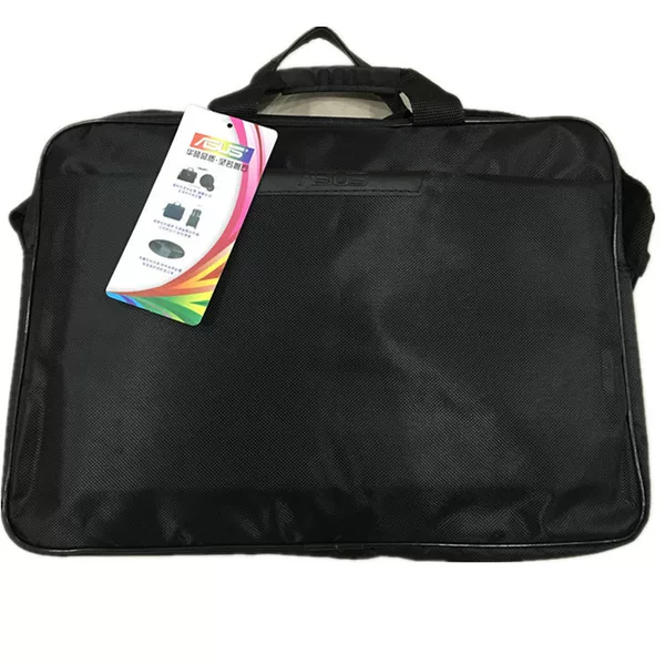 2020 new black computer bag embroidery craft factory customized 15-inch laptop bag shoulder bag