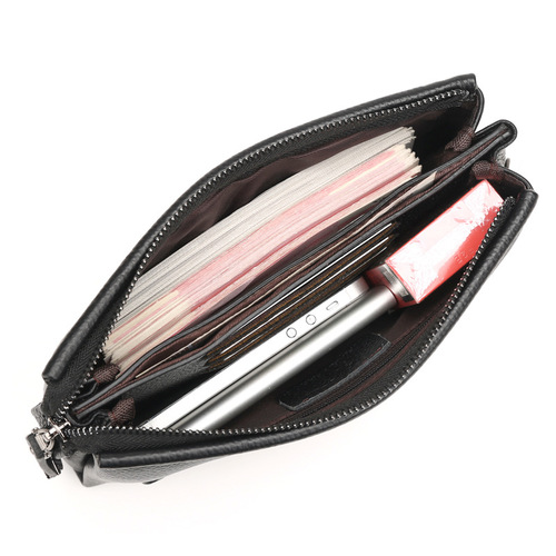 Men's Handbag, Men's Genuine Leather Bag, Business & Casual Clutch, Cowhide Envelope Bag, Men's Large-Capacity Wallet