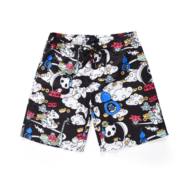 Summer creative music Panda printing large size leisure new shorts  
