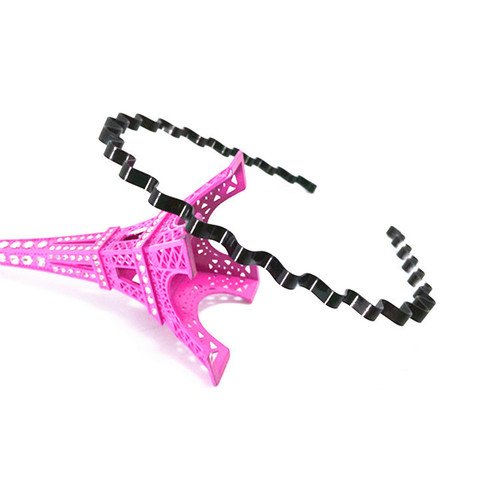 Simple and practical face-washing bangs hairband, black wavy iron hairpin, Korean headband hair accessories